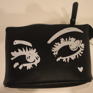 NWT izak 'Zenou-EYES' Cosmetic-Case-Small BLACK. MSRP: $32.00+
